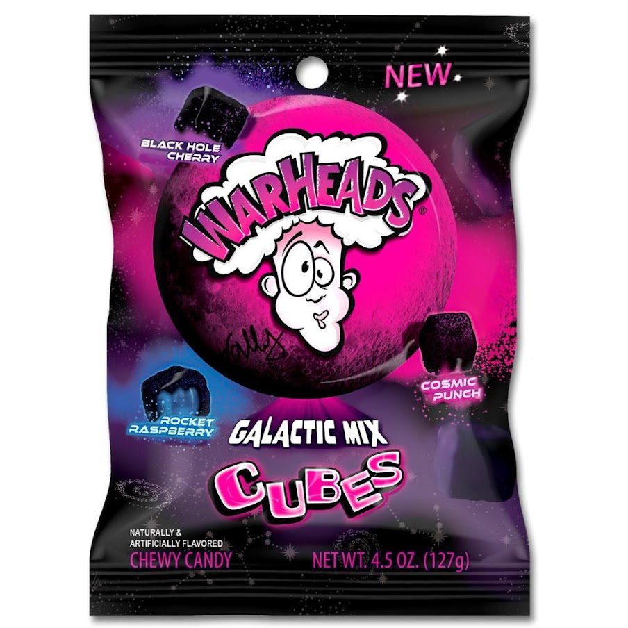 Chewing candy Warheads (Galactic Cubes), 127G
