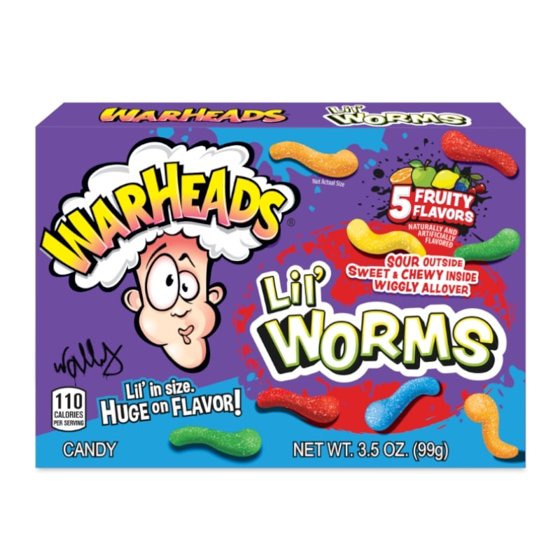 Jelly candies WARHEADS (LIL WORMS), 99g