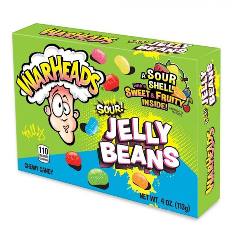 Candies WARHEADS (SOUR JELLY BEANS), 113g